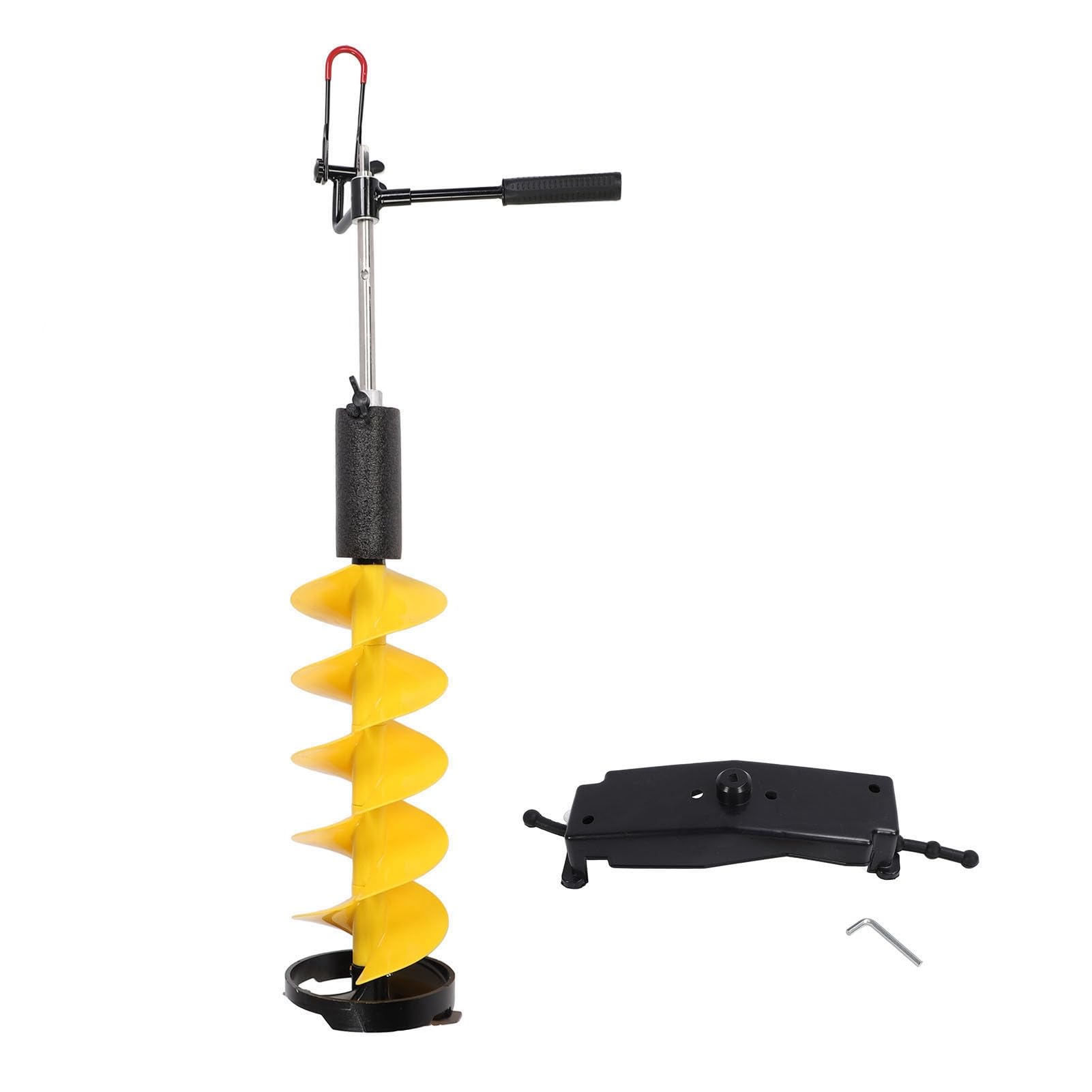 Generic Świder do Wiercenia Pod Lodem 8 Cali Nylon Lekki Trwały Łatwe Wiercenie do łowienia Pod Lodem Długość 28 Cali z Przedłużaczem 70 Cm
