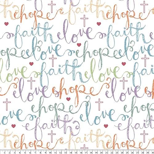 Christian Love Cotton Fabric by The Yard