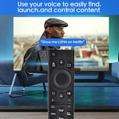 Image of Voice Remote for Samsung Smart TV,Replacement Control Compatible with BN59-01388A,for All 2019 to 2025 Samsung Crystal /UHD /QLED /Frame /NEO QLED / 4K 8K Smart TVs,2 Year Warranty