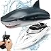 OBEST Giocattolo RC Barca con Squalo, 2.4 GHz Telecomandata 2 in 1 Motoscafo dello squalo, Squalo Elettrico Giocattolo Acqua Piscina per Bambini, Regalo Giocattolo Estivo