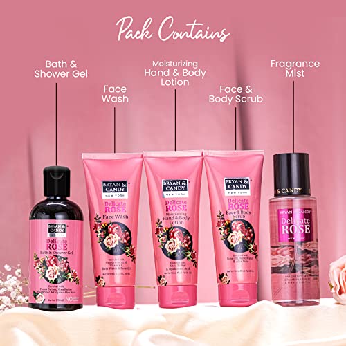 Bryan & Candy Romancing The Rose Complete Face & Body Care | Gift Set For Women |Shower Gel , Face Wash, Face Scrub , Fragrance Mist, Hand & Body Lotion| 100% Vegan, Skin-Friendly pH 5.5 for All Skin Types,SLS & Paraben Free | - Image 6
