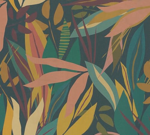 Livingwalls Anna D'Andrea Non-Woven Wallpaper Floral 10,05 m x 0,53 m, Blue, Yellow, Green, Pink, Multicoloured - Image 3