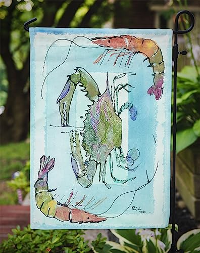Drapeau de jardin de qualité supérieure motif crabe multicolore format Small