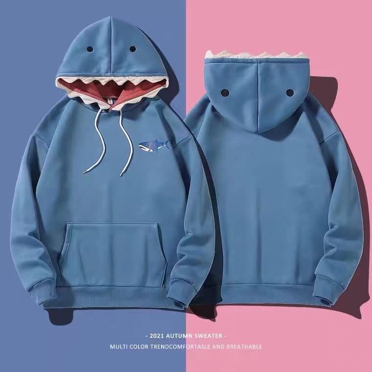 Cute Novelty Shark Hoodie Funny Graphic Oversized Men Teen Boy Pullover Long Sleeve Streetwear Casual Jumper Clothes2