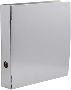 Bindertek 3-Ring Heavy-Duty Metal Binder - 2" Spine Width, 325 Sheet Capacity, 1.25" D-Rings, Durable Metal Hinges, Rounded Corners, Aluminum Construction