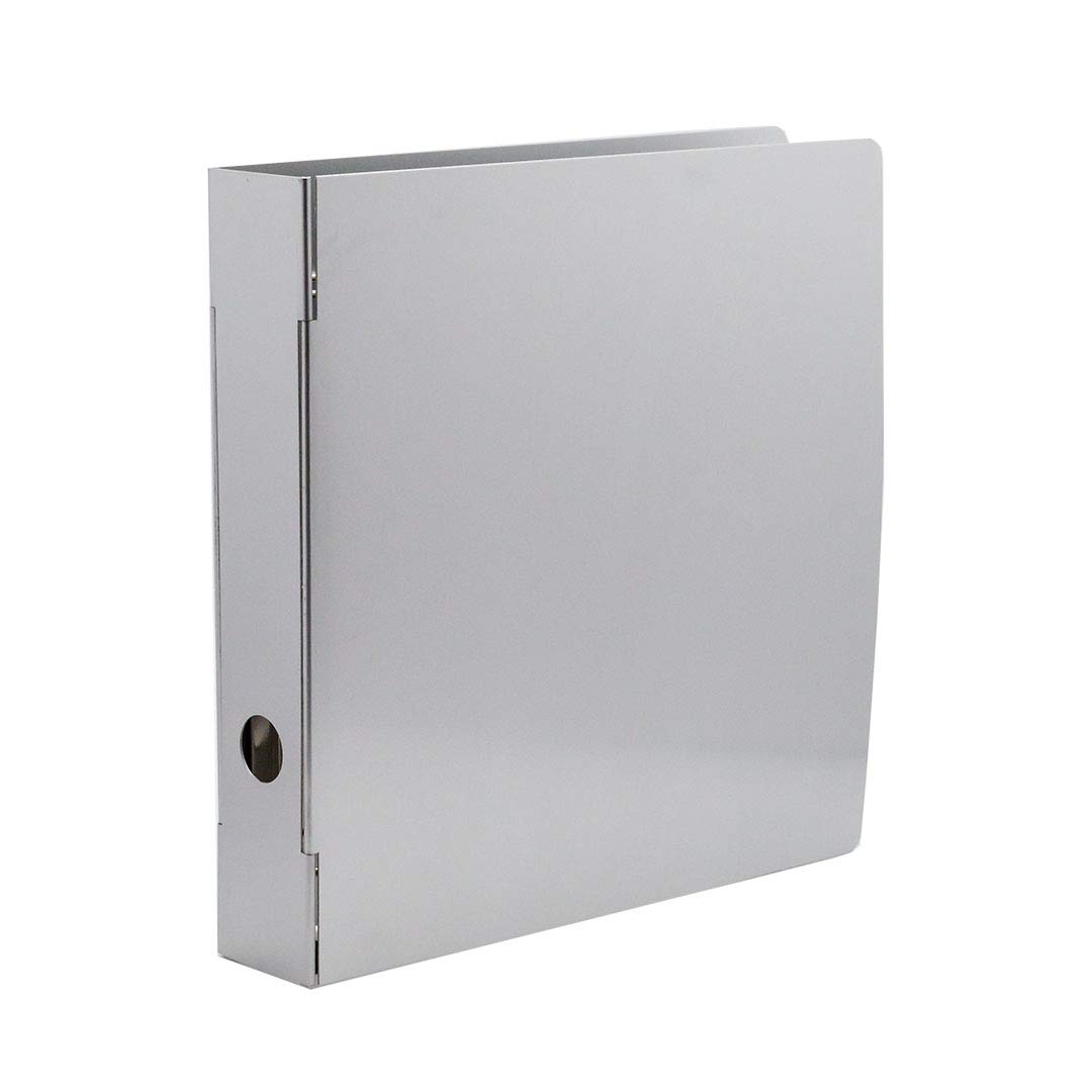 Bindertek 3-Ring Heavy-Duty Metal Binder - 2" Spine Width, 325 Sheet Capacity, 1.25" D-Rings, Durable Metal Hinges, Rounded Corners, Aluminum