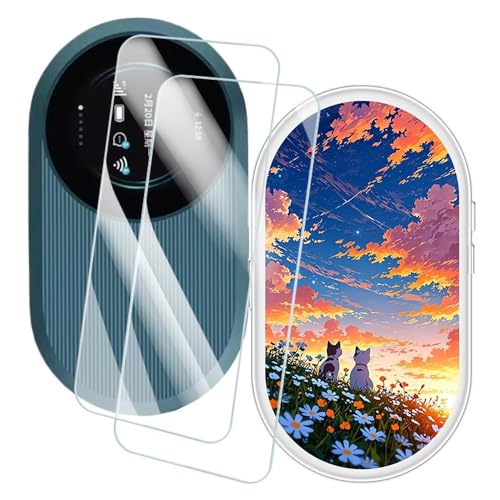 OAGELIM 2�Z�b�g �X�N���[���v���e�N�^�[ + �P�[�X ZTE U10LS (1.38 �C���`) �Ƃ̌݊������� �A�[�e�B�X�e�B�b�N�J�X�^���v�����g�J�o�[�Ƌ����K���X�t�B���� �X�N���b�`�h�~ (�L)