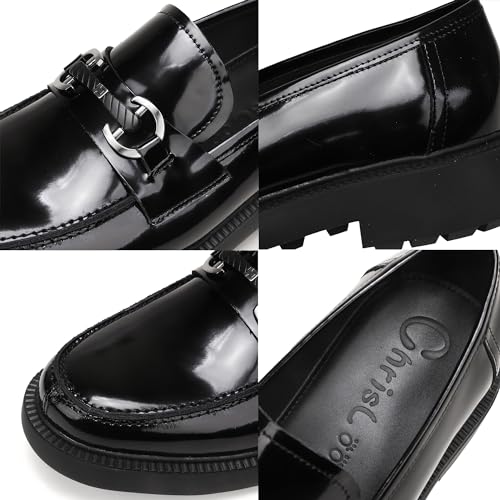 Image of Dress Shoes for Men,Classicial Leather Loafers Slip on Formal Business Shoes Penny
