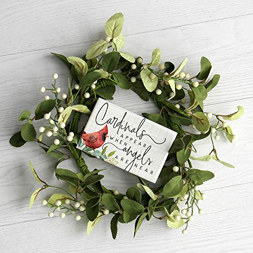 Simply Said Small Talk Rectangle – "Cardinals Appear When Angels Are Near" - A Heartwarming Message Of Comfort - Real Wood Sign - Hand Crafted In Usa #TOP1