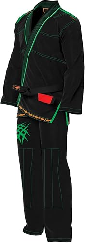 Vista 4 de JAGUAR PRO GEAR Classic Series Jiu Jitsu brasileño, unisex para niños y adultos, kimono Gi uniforme ligero con cinturón blanco