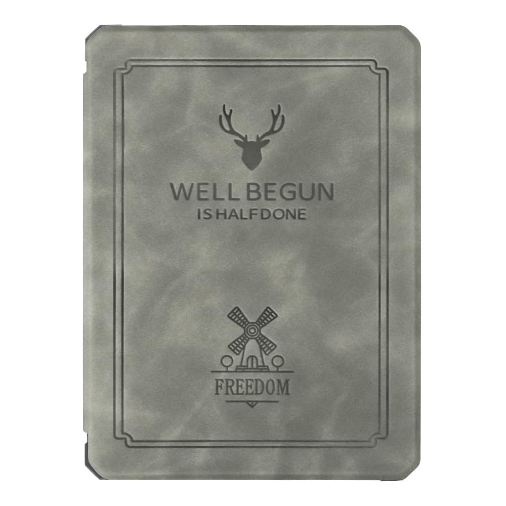 Flexible TPU Matte Back Cover Case for Kindle Paperwhite 12th Gen (7-inch) | Slim & Lightweight | Protective Flip Case with Auto Sleep/Wake | Gray-image-24