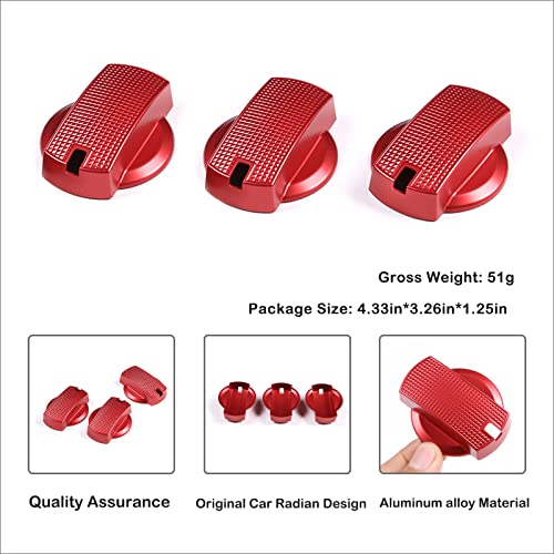 3Pcs Aluminum Air Conditioner Switch Button Knob Cover Compatible Toyot@ Fj Cruiser 2007-2021 Air Conditioner Knob Cover Air Conditioner Heater Climate Temperature Control Switch Knob Accessories #TOP6