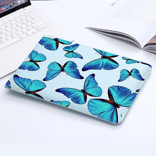 MAYCARI Slim Blue Waterproof Laptop Sleeve Bag 12-13 inch, Light Weight Fuax Leather Protective Laptop Sleeve Case - Image 3