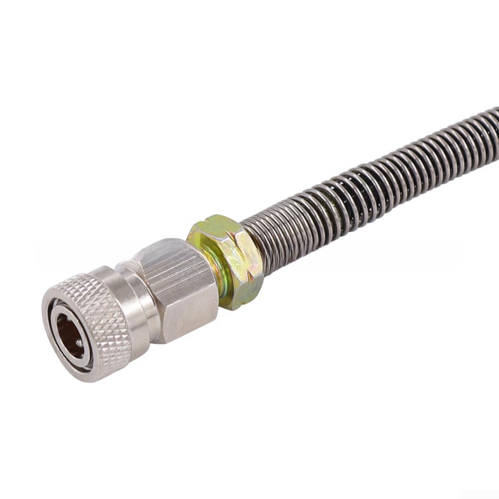 Tauchzylinder Füllschlauch, 36 Zoll gefederter Microboreschlauch mit G5/8 Prüfventiladapter für Sauerstofftank-Füllleitung, 630 bar Arbeitsdruck, DIN