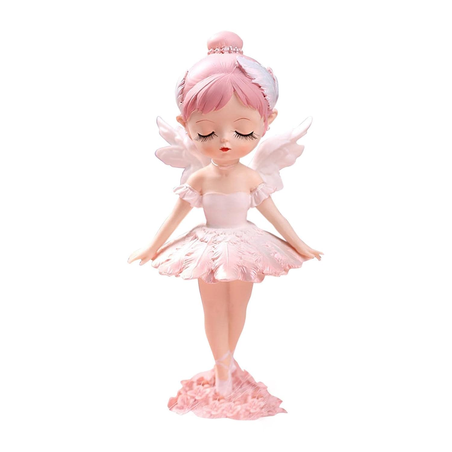 Ballet Ballerina Girl Cake Topper Ballerina Figurine Miniature Dance Garden Standing Fairy Cute Miniature Cake Decor Topper Kids Toy Angel Statue Girl Fairy Miniature Figure-image-21