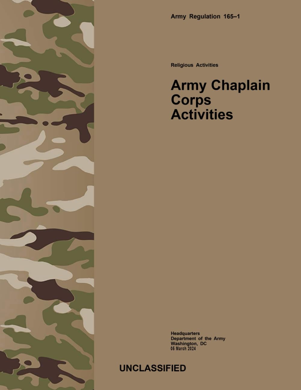 AR 165-1 Religious Activities: Army Chaplain Corps Activities - Mar. 2024
