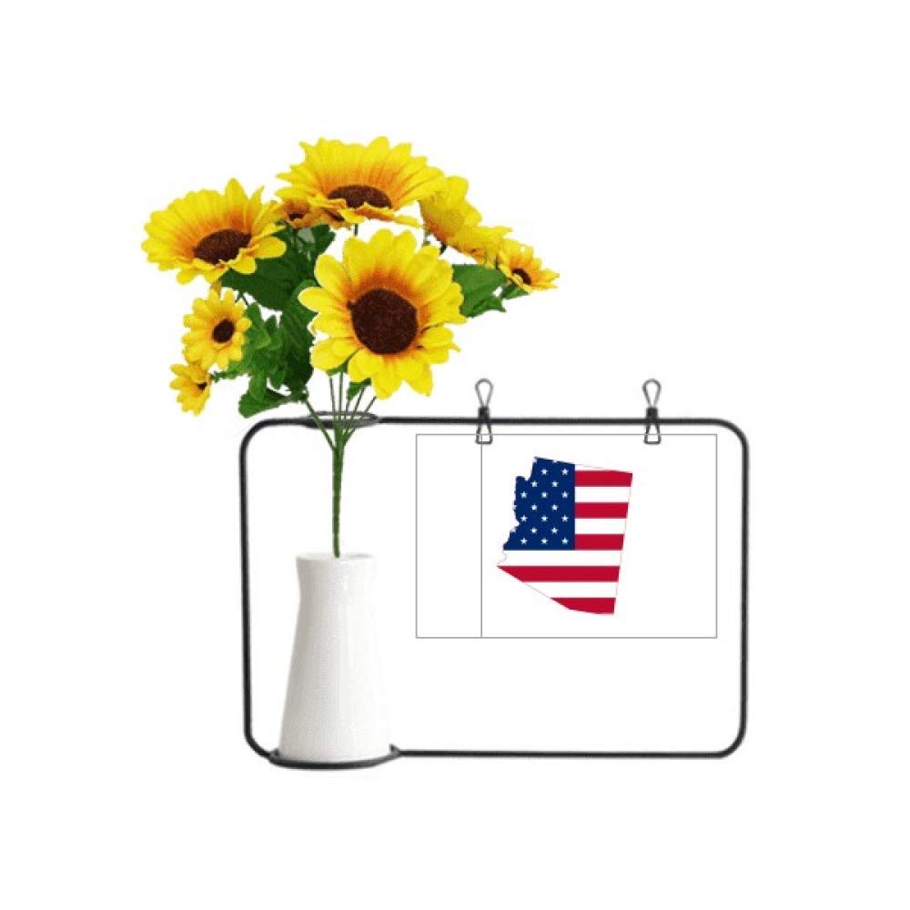 Carte de bénédiction tournesol artificiel style Arizona USA orné d'étoiles