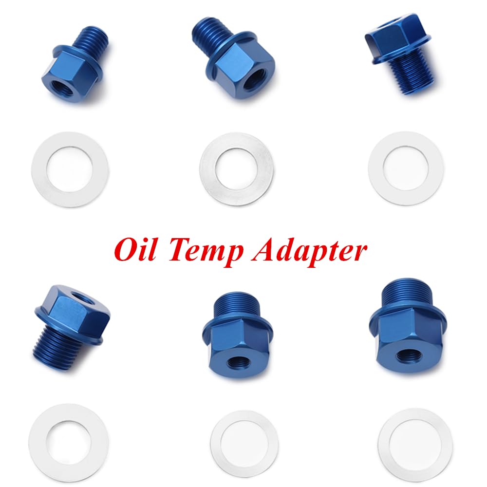 Adaptateur de température d'huile pour moto, raccord en aluminium pour sonde de température d'huile (M14 x 1,25 mm)