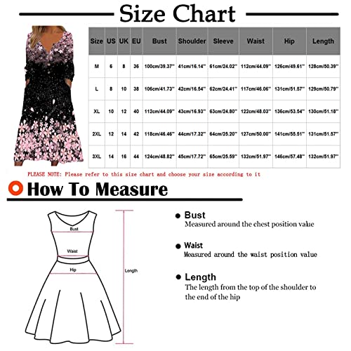Women's Wear To Work Dresses, Plus Size Evening Dress For Womens Long Sleeve Spring Homewear Vintage Warm Cocktail O-Neck Slim Paisley Buttons Cocktail Women Black #TOP2