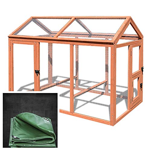 ZMXZMQ Hühnerstall Kaninchenstall, Kaninchenstall Holzkäfig Geflügelhaus, Holzgarten Hinterhof Häschen Henne Kleintierkäfig