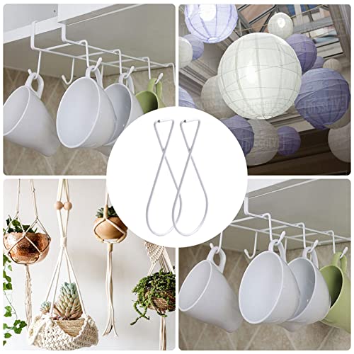 INCREWAY Ceiling Hooks Clips 50pcs Spring Steel Hooks Figure-8 Squeeze Hangers Party Christmas Wedding Classroom Office Home Decorations from Suspended Tile/Grid/Drop Ceilings, White - Image 4