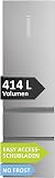 Haier 3D 60 Serie 5 Frigorifero Combinato 3 Porte 414 Litri (289 Frigo + 125 Freezer), Air Surround, Cassetti Accesso Diretto, Wi-Fi App hOn, Classe D, 205 x 59,5 x 66,7 cm (AxLxP), Inox, HTW5620DNMG - 1