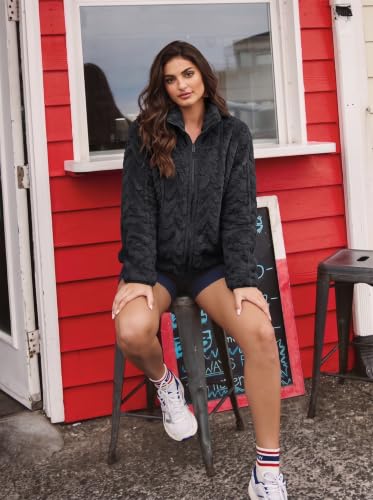 Image of Dokotoo Winter Fleece Jacket for Women 2026 Zipper Casual Coat with Pockets