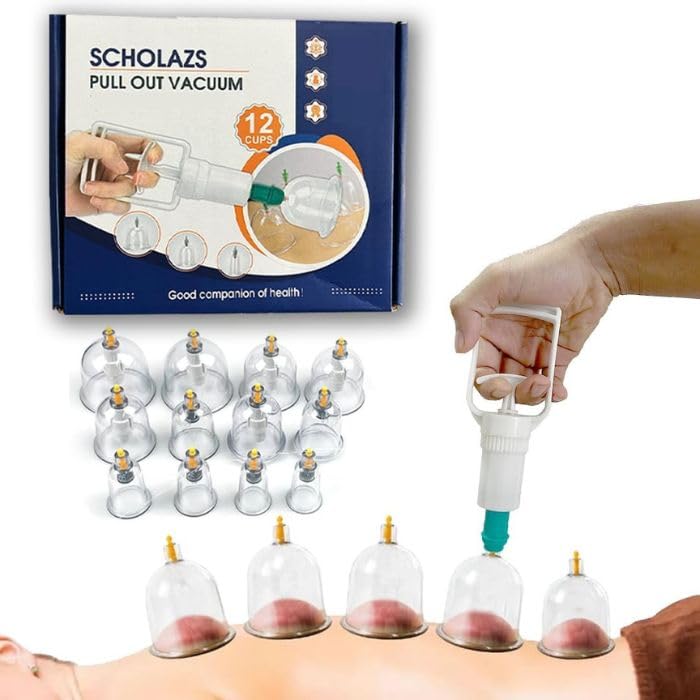 professional HIJAMA Cupping Kit 12 Pcs Vacuum Cupping Set for Hea...