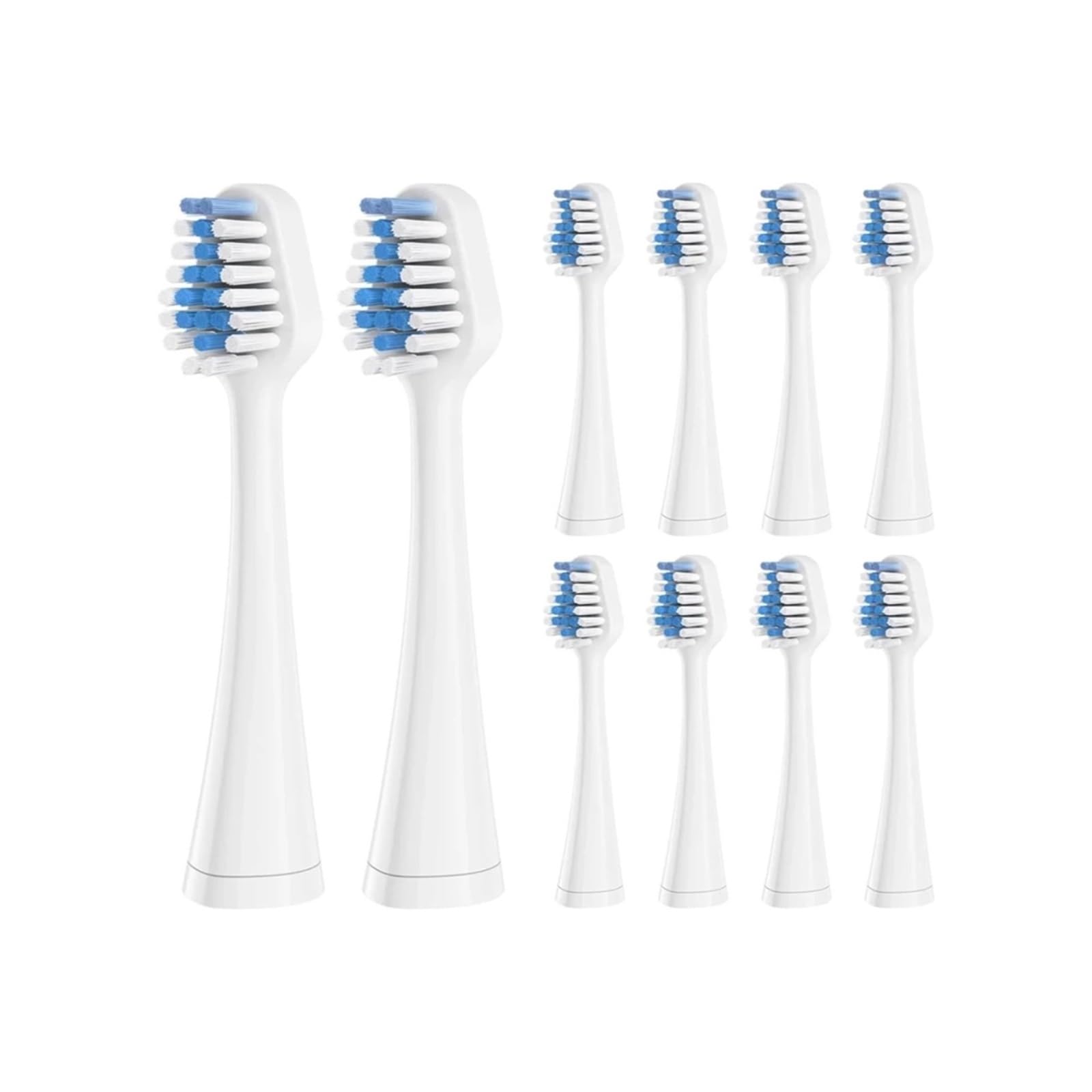 10 Bürstenköpfe, kompatibel mit AquaSonic, Duo und Home | Ersatzbürstenköpfe für Erwachsene, Tiefenreinigung, aus Kunststoff, 10er Set(White 10pcs)