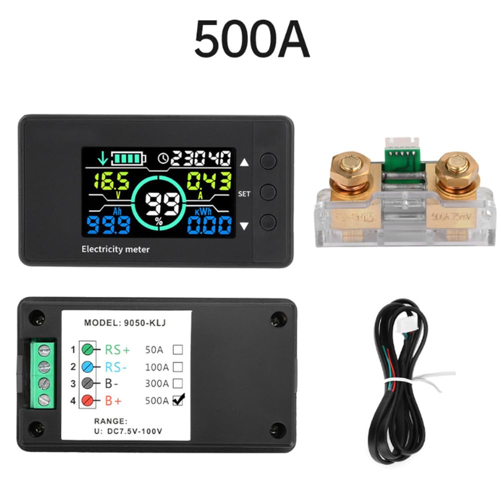 500 A wysoki miernik kulombowy pojazdu elektrycznego wskaźnik ładowania akumulatora wskaźnik napięcia, prądu i tester