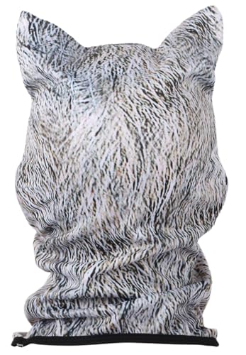 Image of 3D Cat Ski Balaclava Sheisty Face Mask with Ears Cute Animal Ski Mask for Music Festivals Raves Party Outdoor Activities