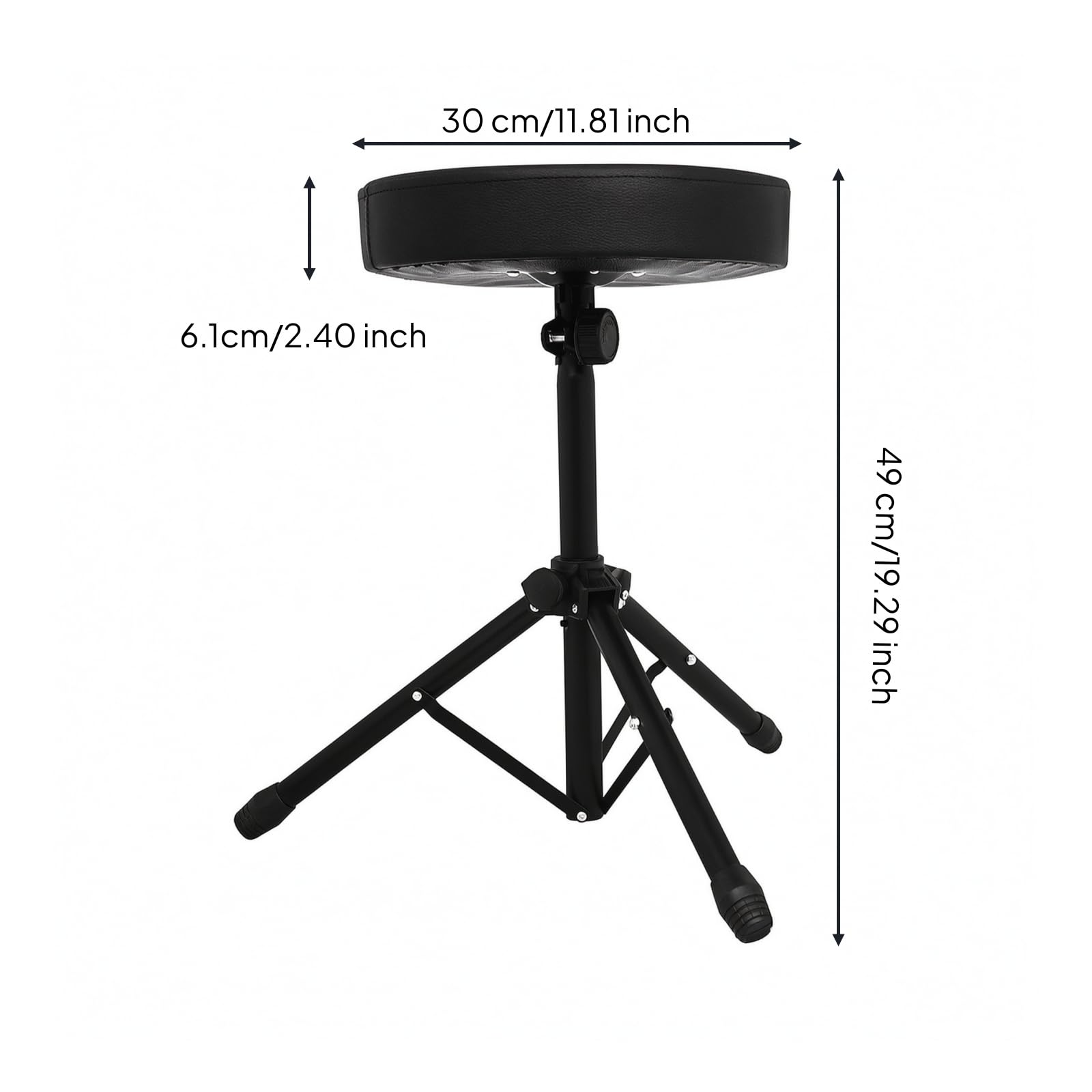 harayaa Schlagzeughock mit gepolstt Sitzfläche höhenvstellbar Schlagzeughock gepolstt Drum Throne für Musik, ungsraum