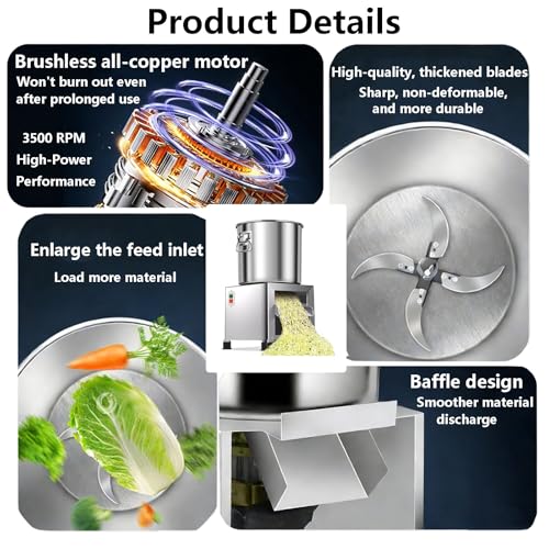Picadora eléctrica de acero inoxidable para verduras miniatura 3