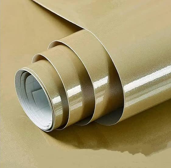 Image of HOME13 Glitter Glossy Wallpaper Peel & Stick Contact Paper Self Adhesive Decorative for Kitchen Cabinet Shelf Liner Removable Wallpaper (24 inch x 100 Inches, Gold)