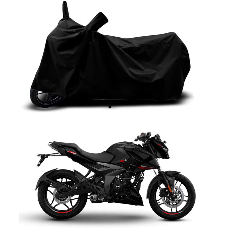 Image of 100% Scratchproof /UV-Rays /Heat Protection /Birds Dropping /Water Resistant /Dust Proof /Waterproof /Full Bike Scooty Two Wheeler Body Cover Compatible for Pulsar N160 All Varients[Black]