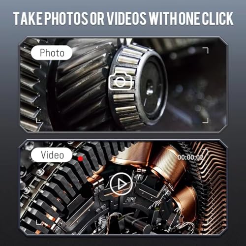 Image of ETZIN Borescope Camera,1080P HD Dual Lens Endoscope with 8 Adjustable Lights 360 Rotatable Pipe Camera, 4.3 inch IPS Screen IP67 Waterproof, Semi-Rigid Cable with 16FT, 2000mAh EPL-1340IM