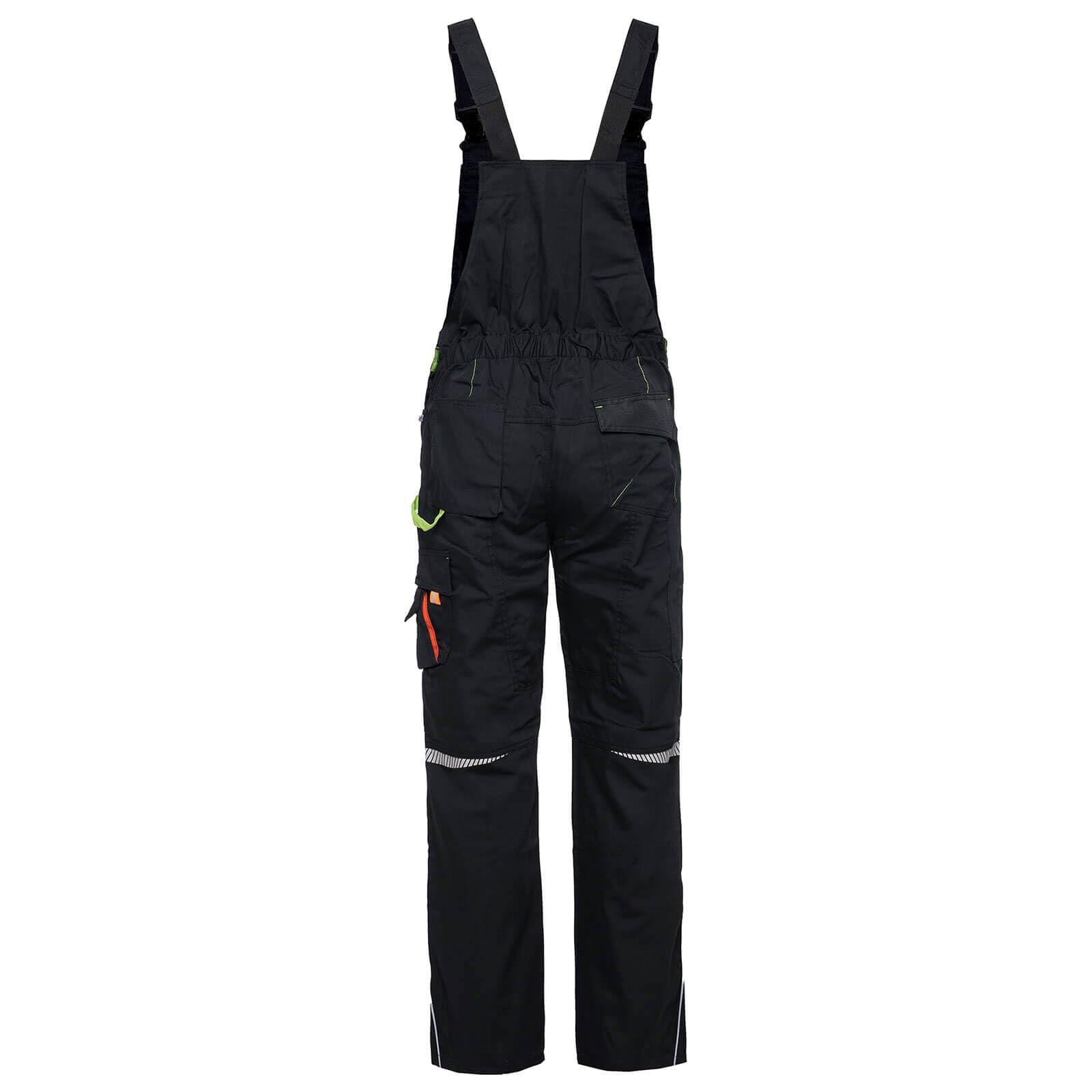Salopette da uomo Workwear nero lime, Nero/Lime, 62