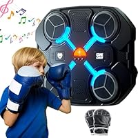 Hojalis Music Boxing Machine, Bluetooth Boxmaschine mit Musik,Music Boxing Machine Kinder,Box Maschine mit LED Licht,Interaktiver Wandmontierter Trainer,Elektronische Boxen Trainer Geschenk für Kinder
