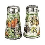 Grant Howard Hand Painted Tapered Salt and Pepper Shaker Set, Veggies, Multicolor