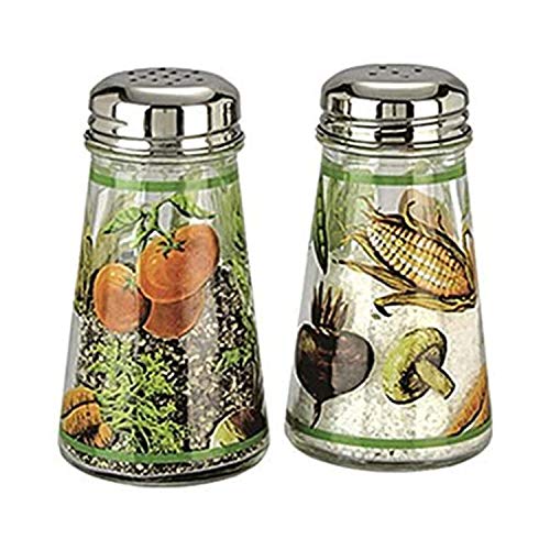 Grant Howard Hand Painted Tapered Salt and Pepper Shaker Set, Veggies, Multicolor