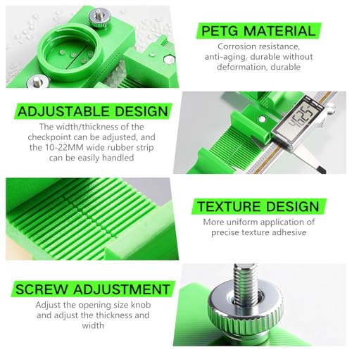 Image of Serplex 2Pcs Wooden Surface Finish Applicator for 10-22mm Width Trim, Woodworking Finish Spreader Guide Edge Banding Glue Applicator for Varnish, Paint Bottle with 3mm Bottle Mouth
