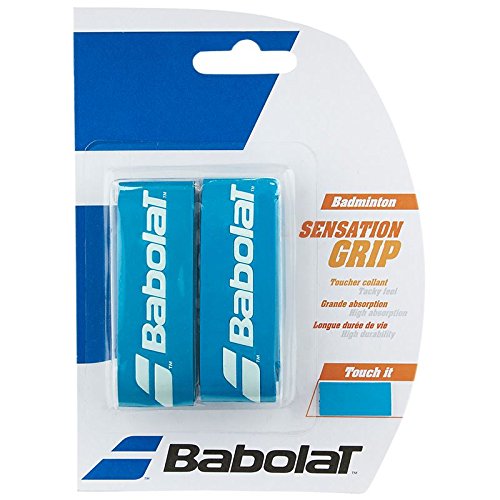 Babolat Badminton Basis Griffband Sensation 2er Packung in verschiedenen tollen Farben (blau) Cover