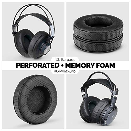 Image of Brainwavz XL Large Perforated Replacement Memory Foam Earpads - AKG K701 Suitable for Many Other Large Over The Ear Headphones - Sennheiser, AKG, HifiMan, Fostex, Sony