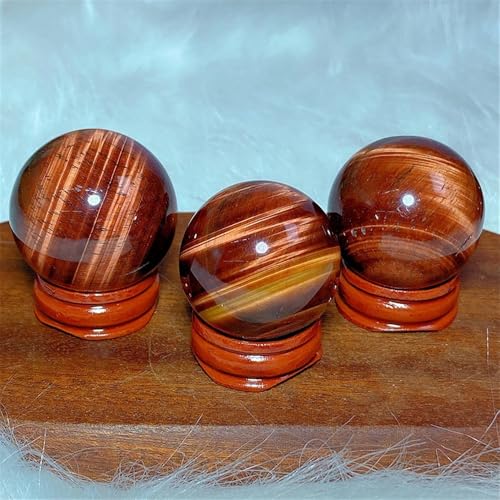 Esfera de Cristal Rojo Natural para Decoración del Hogar y Meditación Diaria 5