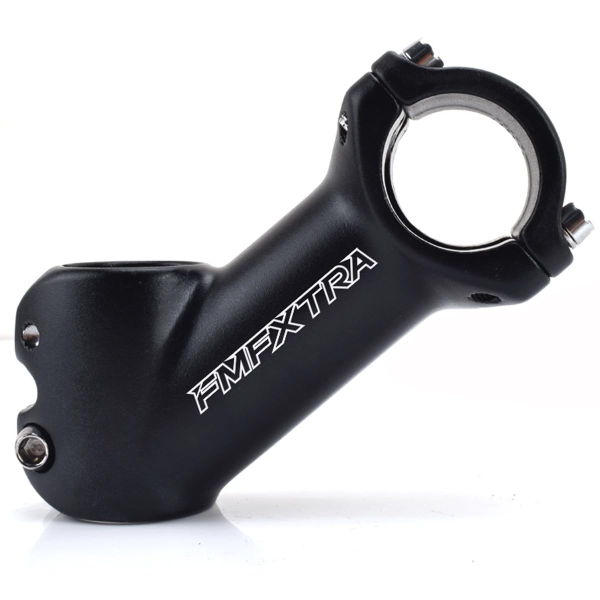 HOUSON Bicycle Stem ±45° - 6061 Aluminum - 90mm Height - Double-Screw Lock - For MTB/Trekking (Black)