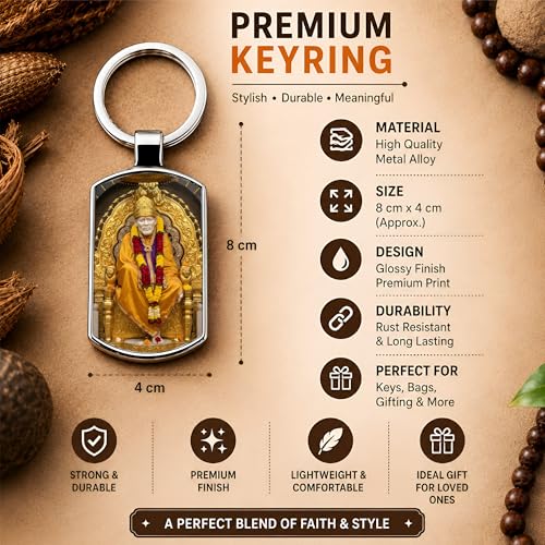 Image of Premium Printed Metal Keychain for Men & Women | High-Definition Artwork Print | Durable Key Ring for Car, Bike, Home & Office Keys | Stylish Decorative Key Holder Gift