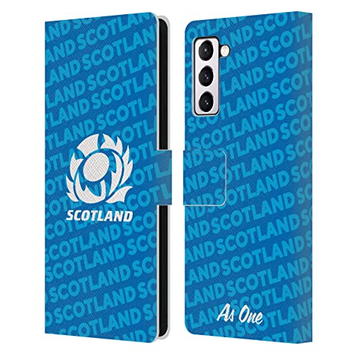 Scotland Rugby Housse Cuir Samsung S21+ 5G Antichoc avec Porte-Cartes