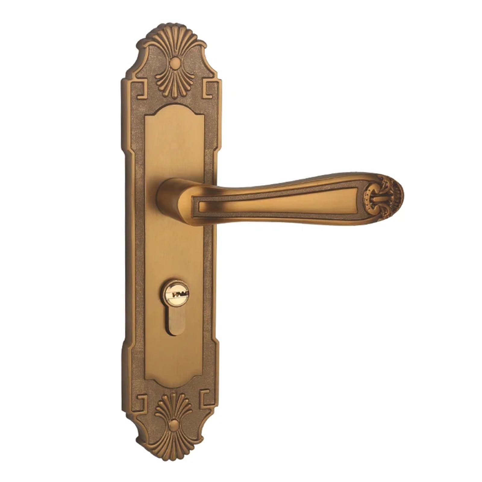 Sxolcoufoh Silent Lock Solid Wood Door Lock For Indoor Bedrooms, Magnetic/Silent Brass Handle Doors 1Pcs(Silent Lock)