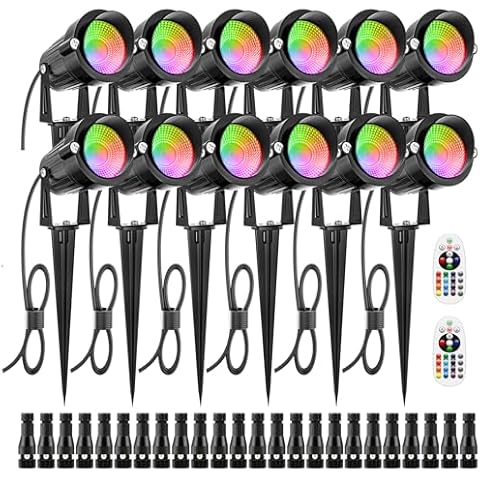 ZUCKEO 12W RGB Landscape Lights Cover
