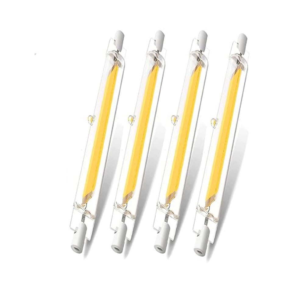 Générique Ampoule LED R7S 118mm 20W Lampe dimmable, réflecteur à Double extrémité COB Lampe linéaire de Remplacement J118 200W LED Ampoule halogène,Naturalwhite,118mm4pcs